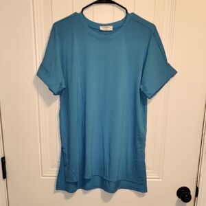Casual Blue Short Sleeve Tee